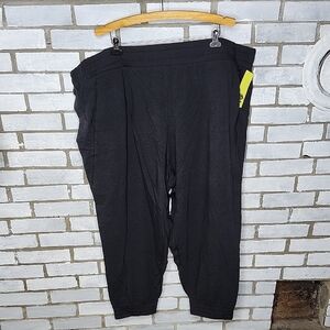 NWT All In Motion Women's Comfort Pull On Jogger Pants Plus Size 4X Black